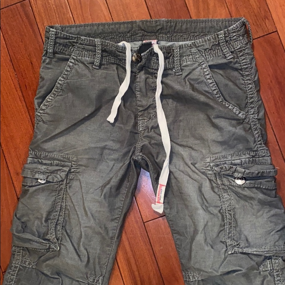 True religion cargo pants corduroy material sz 36